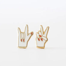 Load image into Gallery viewer, Peace &amp; Love Stud Earrings
