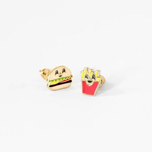 Burgers & Fries Stud Earrings
