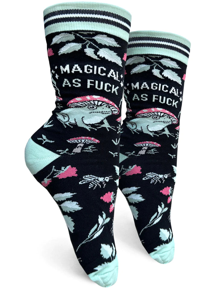 Groovy Things Women's Crew Socks - Magical As Fuck - One Size