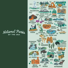 Load image into Gallery viewer, National Parks of the USA Illustrated Map Socks