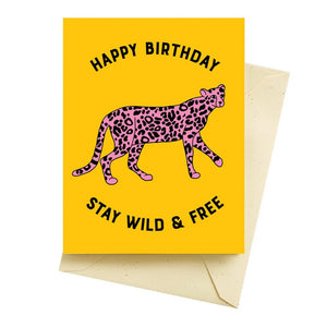 Wild Cheetah Birthday Card