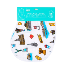 Load image into Gallery viewer, Philadelphia Baby: 2-in-1 Burp Cloth and Bib