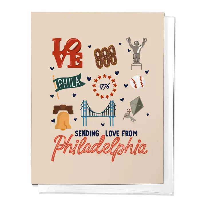 Sending Love from Philadelphia Greeting Card