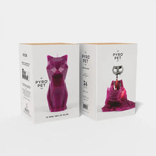 Load image into Gallery viewer, Pyropet Kisa Burgundy Cat Skeleton Candle
