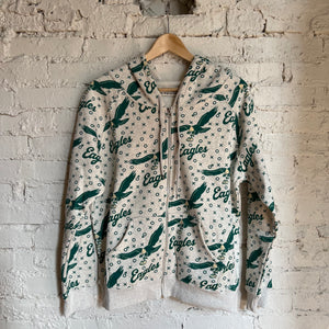 Eagles Print Zip Up Hoodie