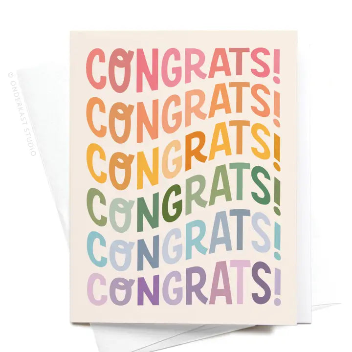 Congrats Wonky Type Greeting Card