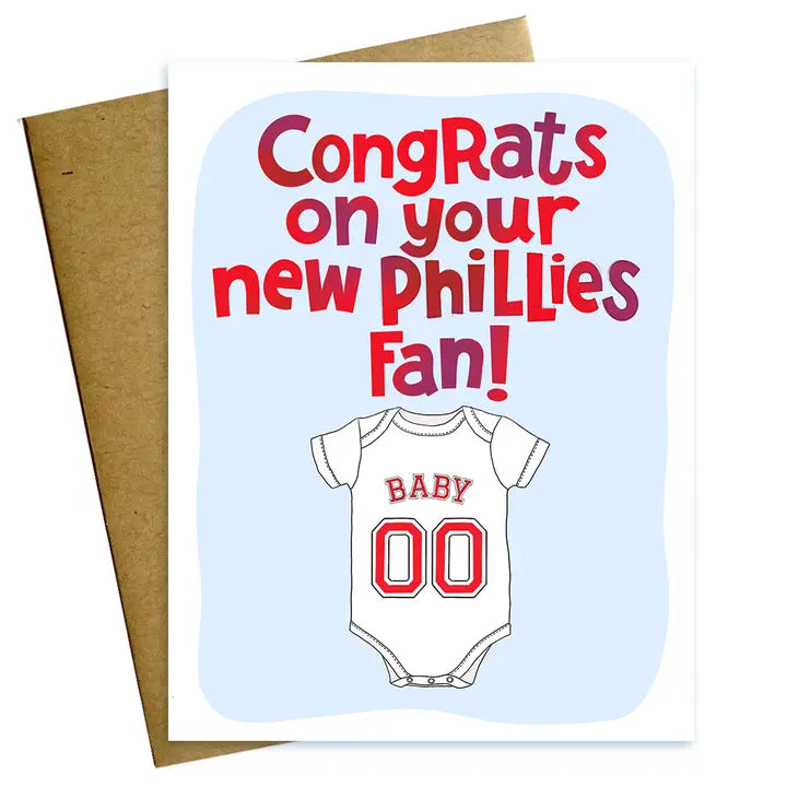 Congrats On Your New Phillies Fan Philadelphia Baby Card