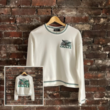 Load image into Gallery viewer, Eagles Women's Cropped Striped Rib Fleece
