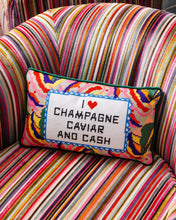Load image into Gallery viewer, Caviar and Cash Needlepoint Pillow
