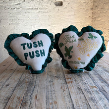 Load image into Gallery viewer, Ruffle Heart Birds Pillow
