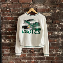 Load image into Gallery viewer, Eagles Women's Cropped Striped Rib Fleece
