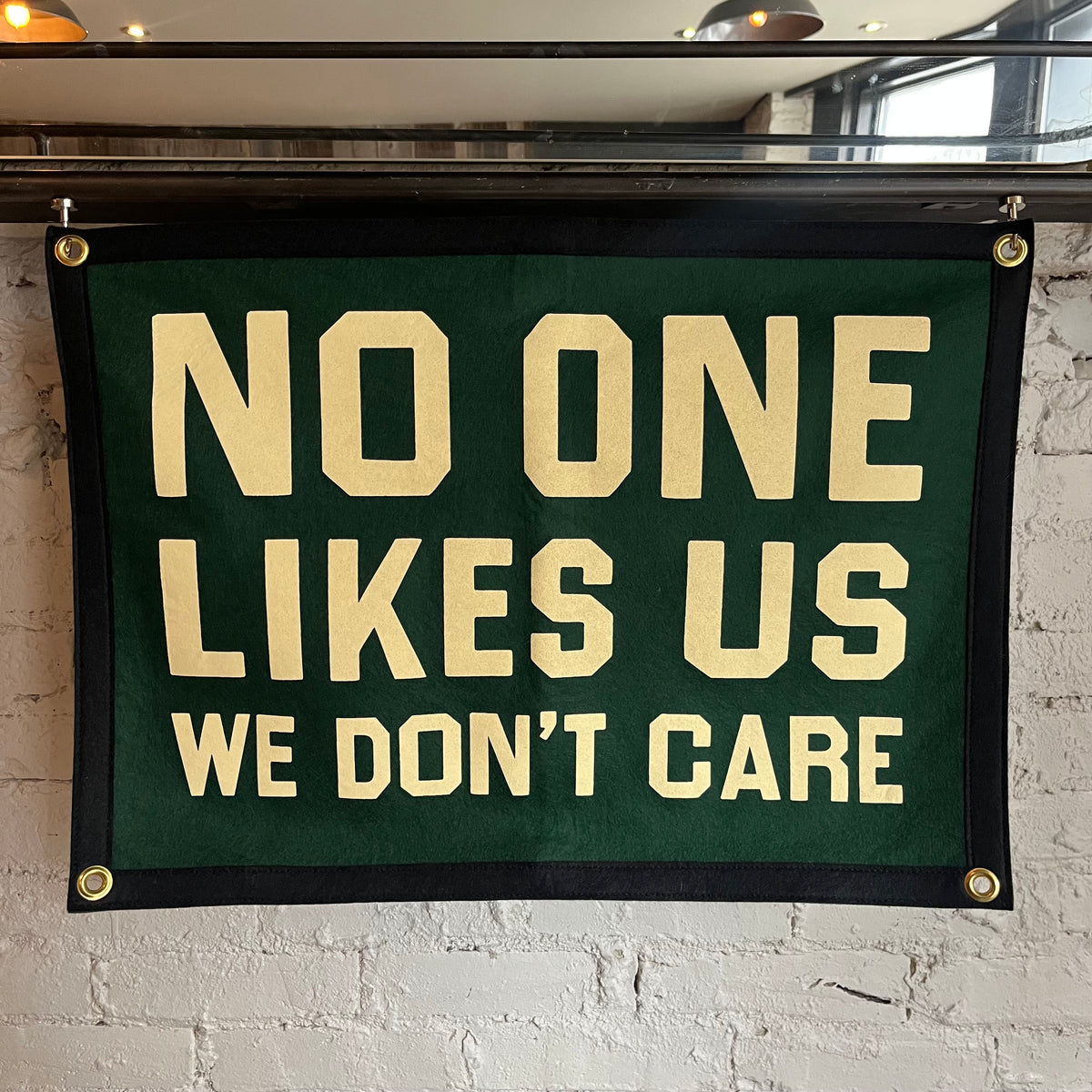 No One Likes Us Banner - Green & Black
