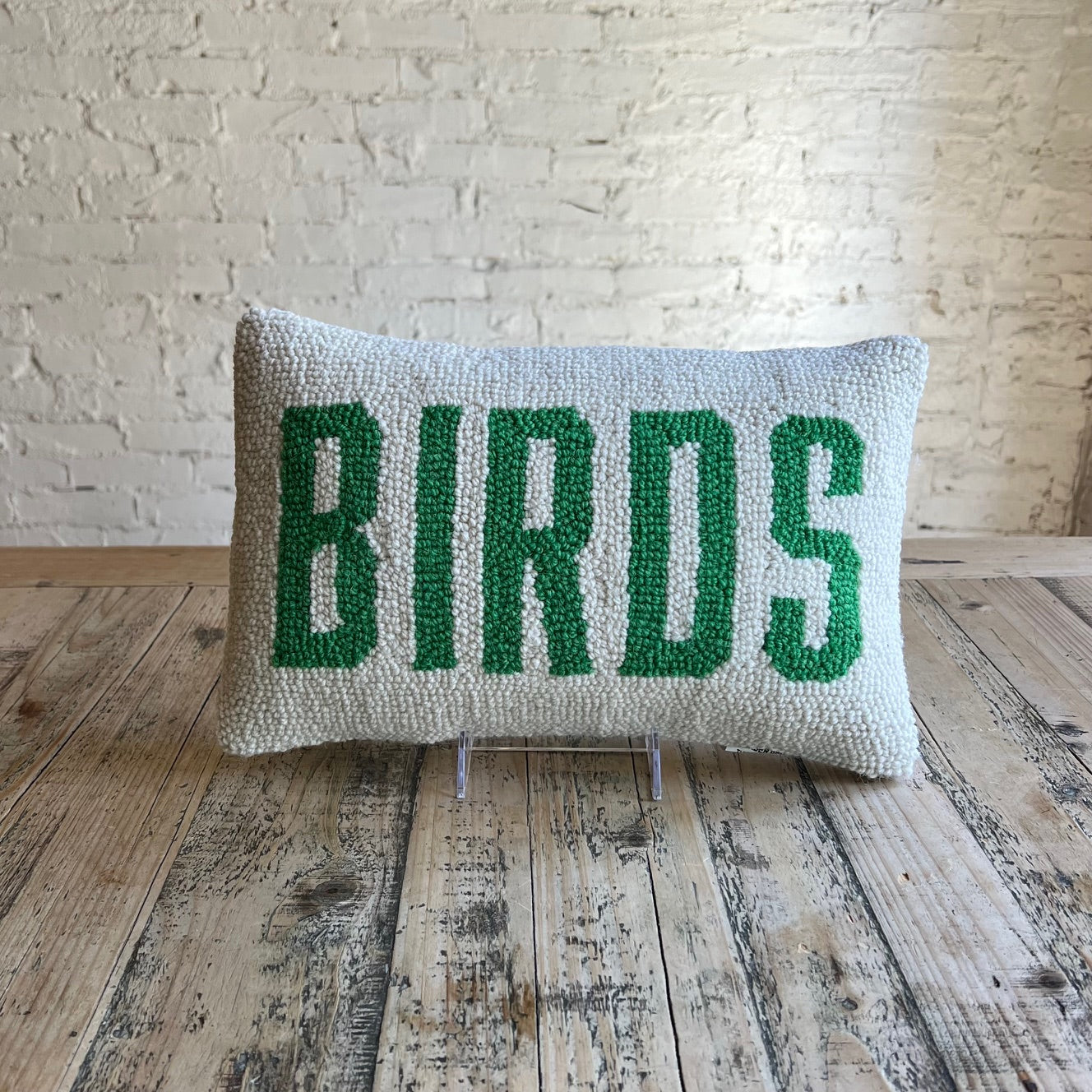 BIRDS Hooked Pillow