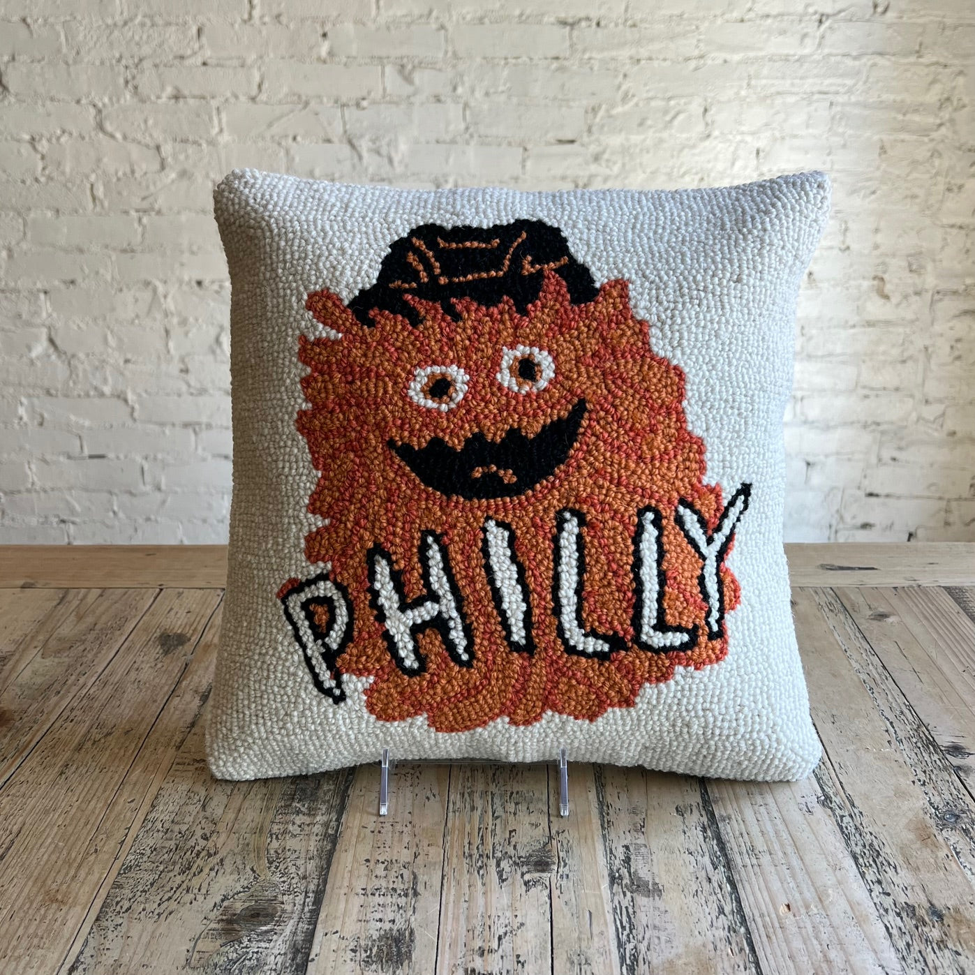 Gritty Hooked Pillow – Open House Philly