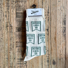 Load image into Gallery viewer, Cream Football Motto Socks
