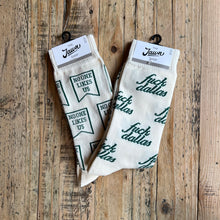 Load image into Gallery viewer, Cream Football Motto Socks
