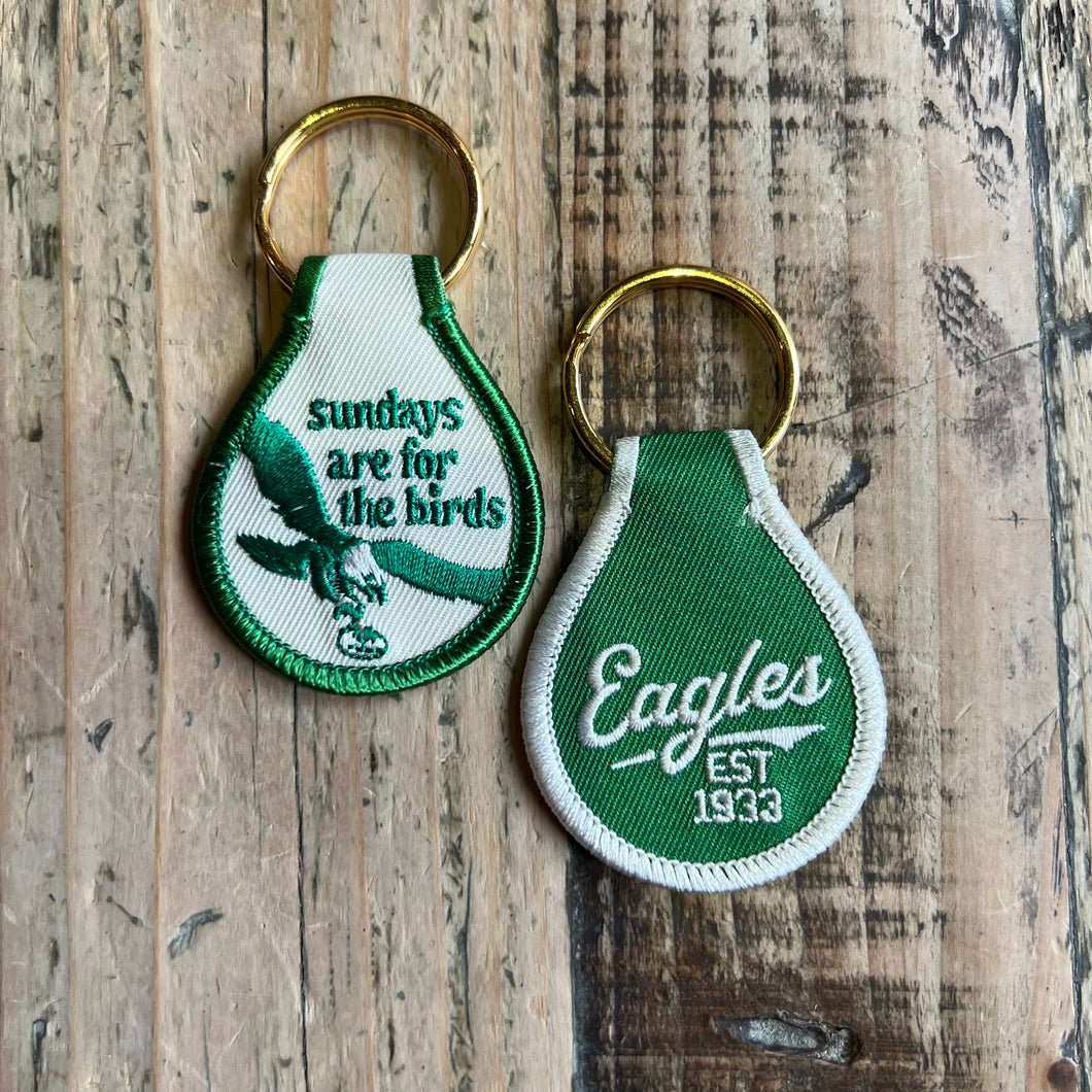 Embroidered Eagles Keychains