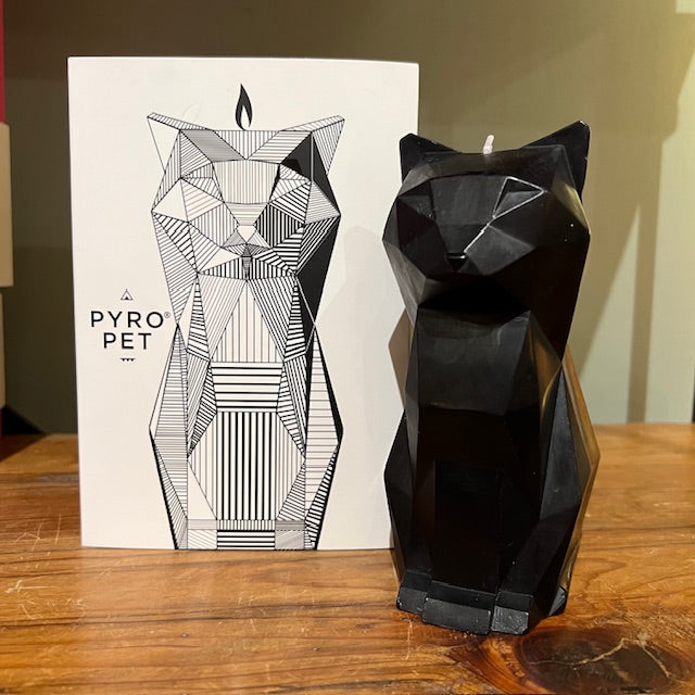 Pyropet Kisa Black Cat Skeleton Candle