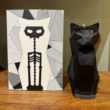 Load image into Gallery viewer, Pyropet Kisa Black Cat Skeleton Candle
