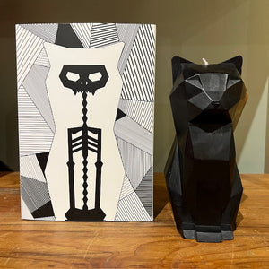 Pyropet Kisa Black Cat Skeleton Candle