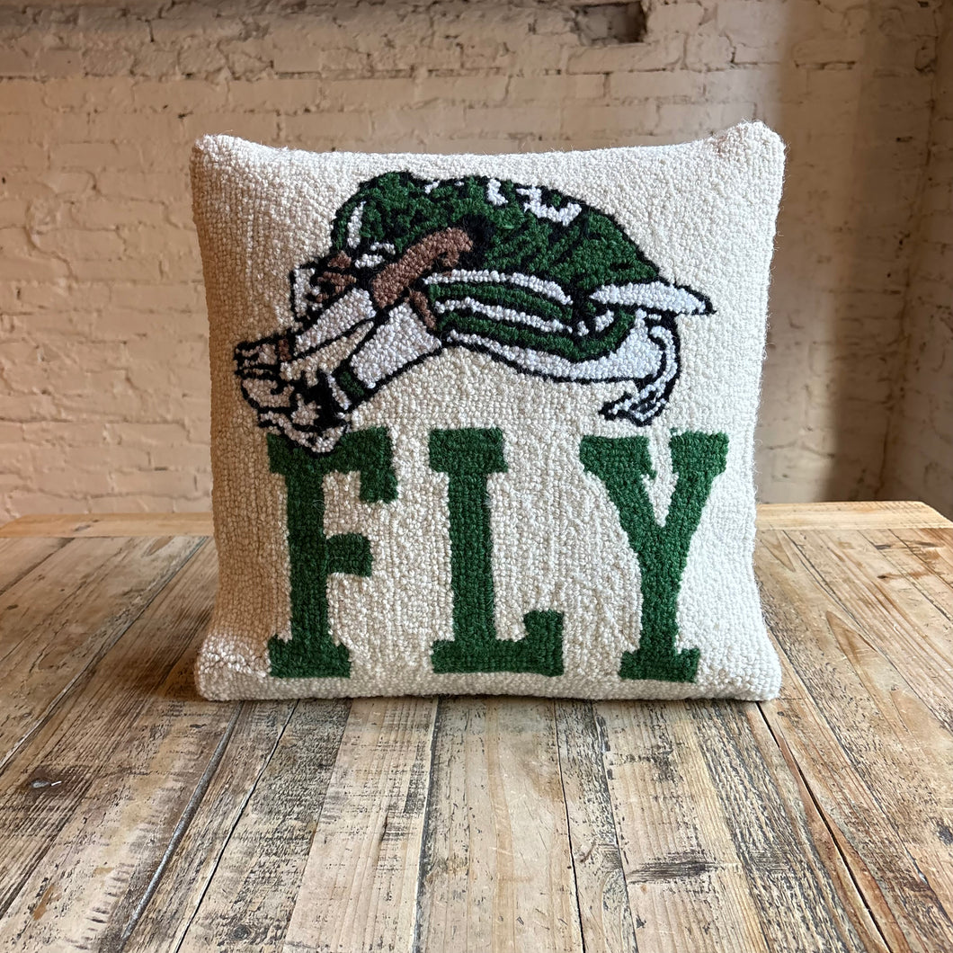 Saquon Fly Hooked Wool Pillow