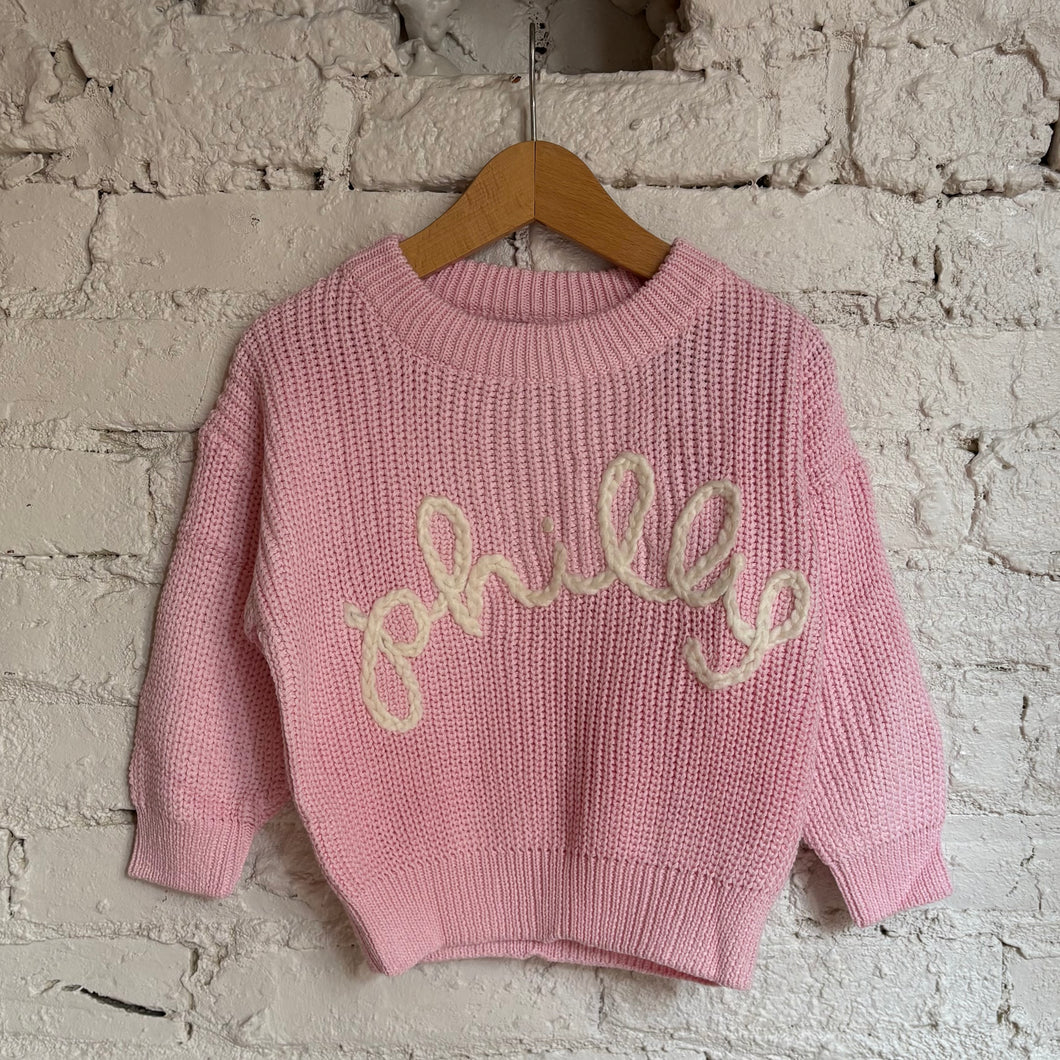 Kids Pink Philly Sweater