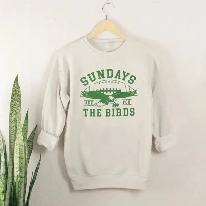 Sundays Are For The Birds Drop Shoulder Sweatshirt
