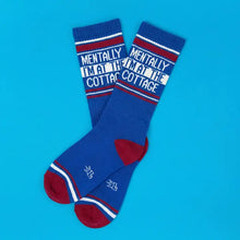 Load image into Gallery viewer, Mentally I'm At the Cottage Gym Crew Socks
