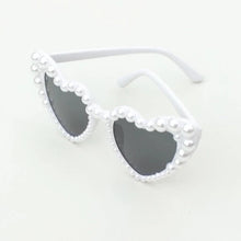Load image into Gallery viewer, Pearl Heart Bride Sunglasses
