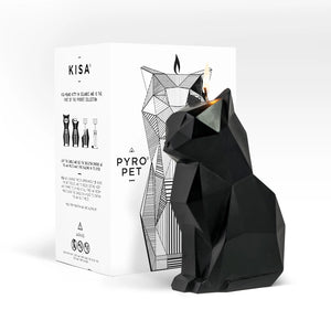 Pyropet Kisa Black Cat Skeleton Candle