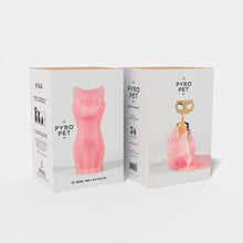 Load image into Gallery viewer, Pyropet Kisa Pink Cat Skeleton Candle
