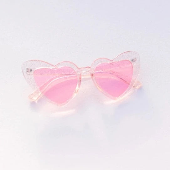 Pink Party Glitter Heart Sunglasses – Open House Philly