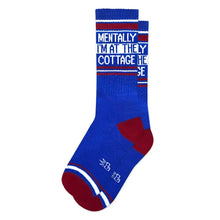 Load image into Gallery viewer, Mentally I'm At the Cottage Gym Crew Socks
