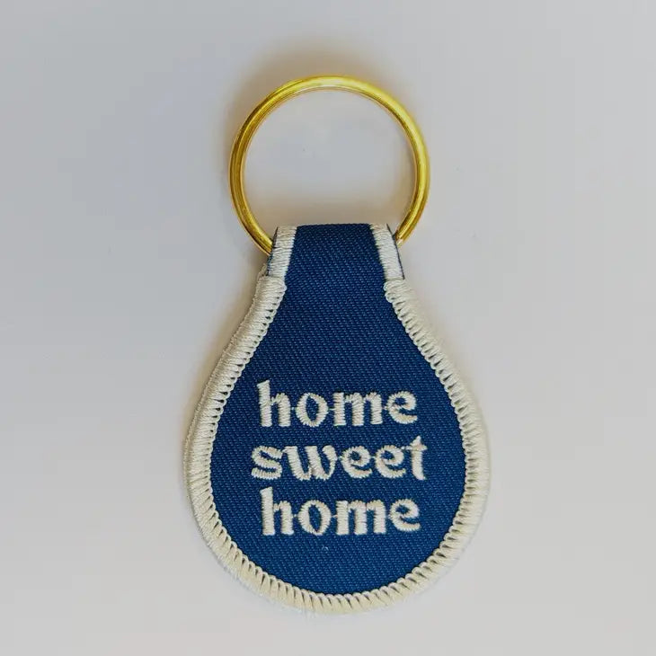 Home Sweet Home Embroidered Key Tag