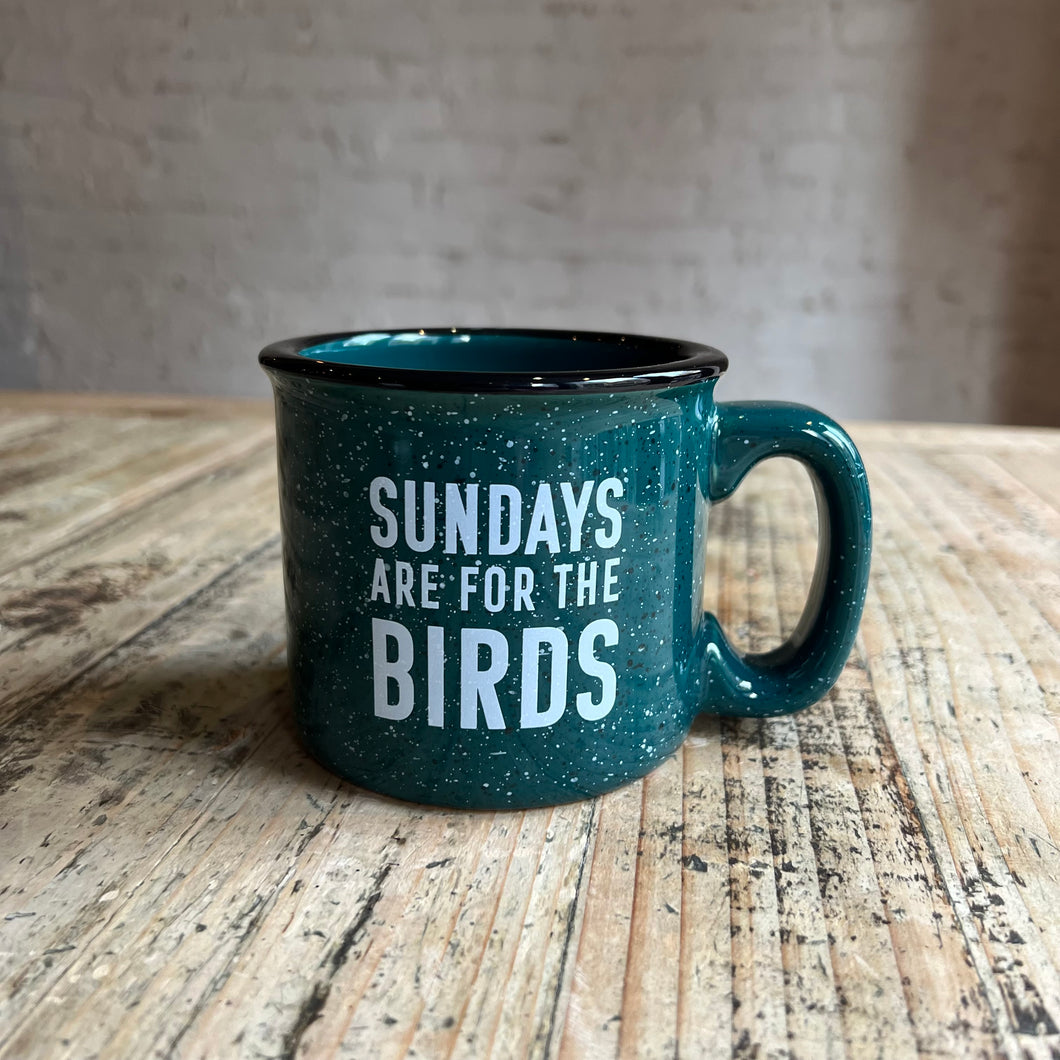 Sundays Are For The Birds Ceramic Camp Mug