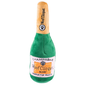 Woof Clicquot Rose' Champagne Dog Toy - Small