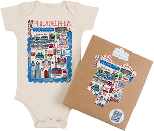 Philadelphia Boutique Map Art Onesie & Toddler Tee