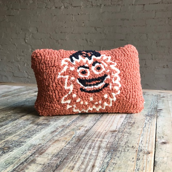 Gritty Hooked Wool Pillow