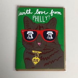 With Love From Philly Cat Card