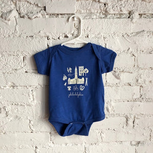 Philly Icon Blue Onesie & Toddler Tee