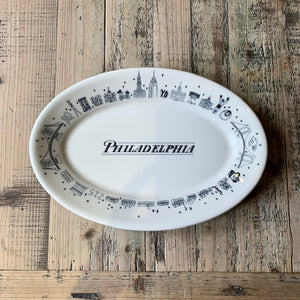 Large Oval Philadelphia Icons Platter
