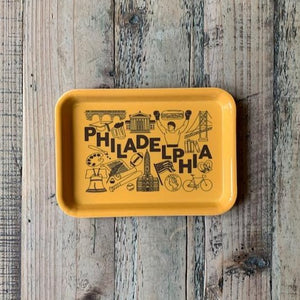 Yellow Philadelphia Icons Small Tray