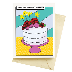 Sparkle Cake Birthday Card