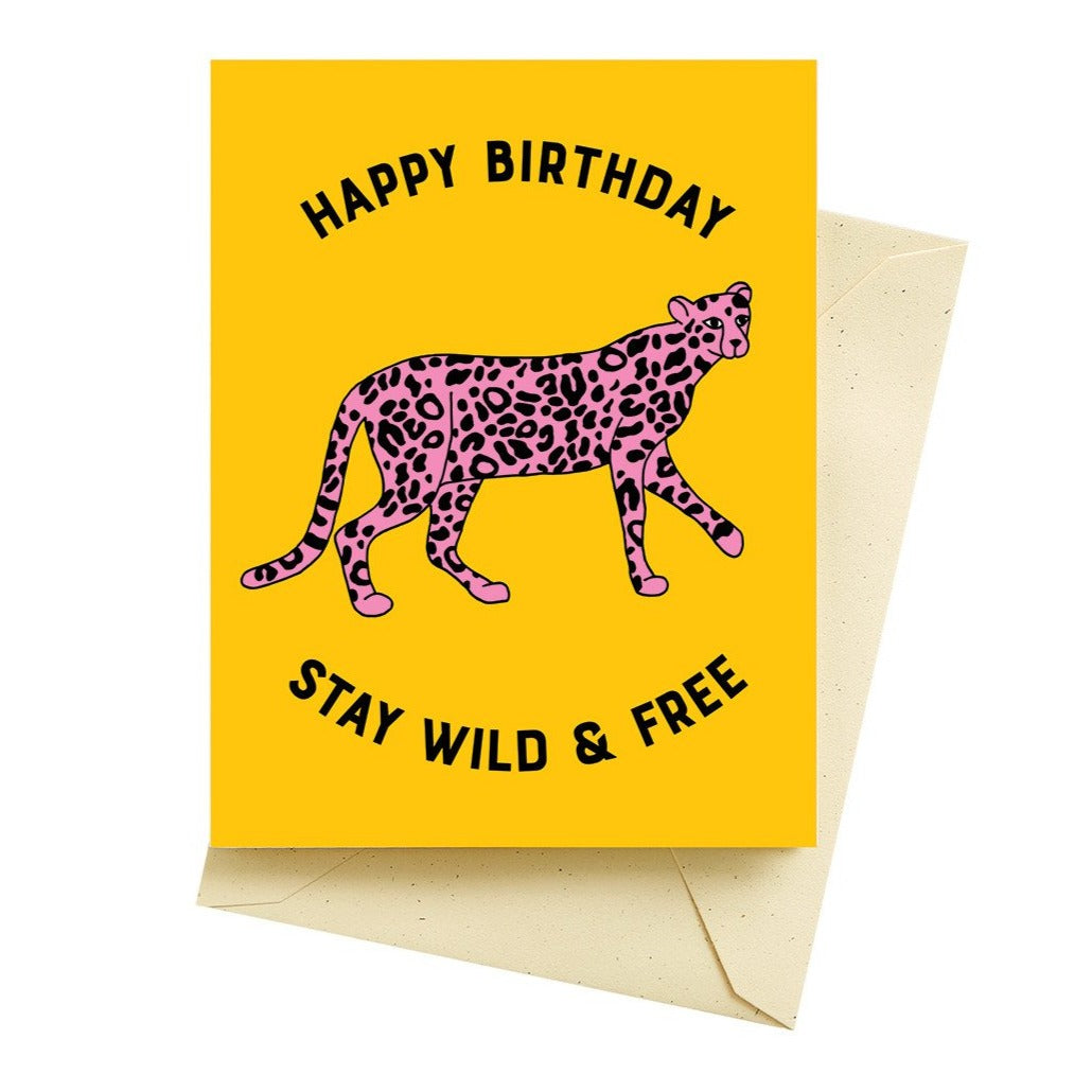 Happy Birthday Cheetah Greeting Card