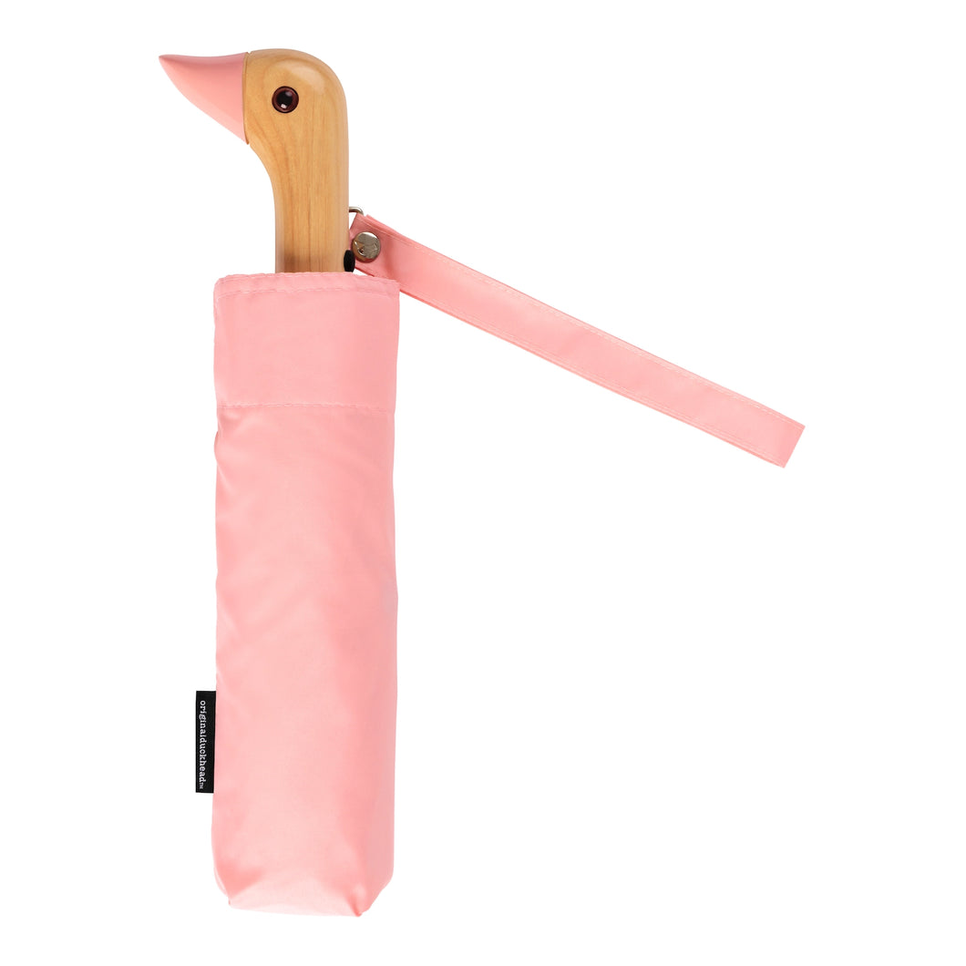 Pink Compact Eco-Friendly Wind Resistant Umbrella