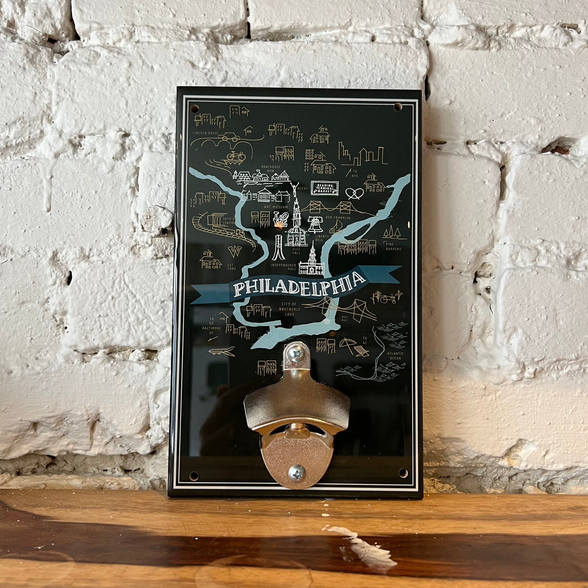 Philly Bottle Opener - Dark Green Map - Thumbnail 2